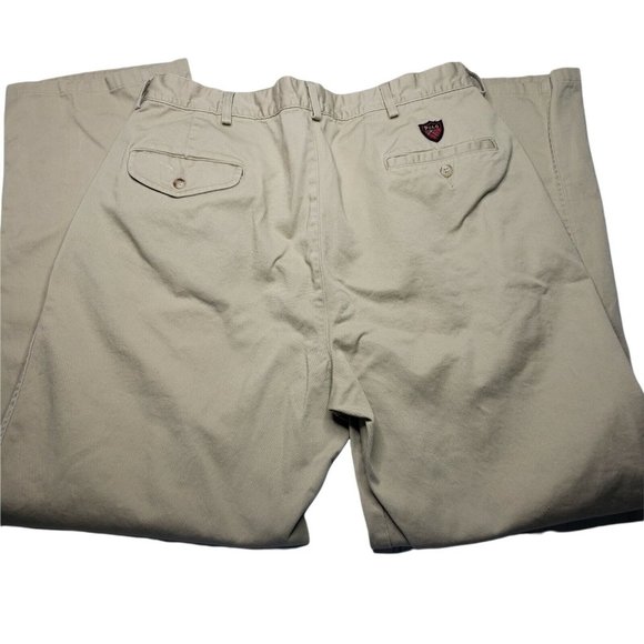 Vintage Polo Ralph Lauren Mens Chinos 36x34 Made In USA Pleated Front Pants - Picture 3 of 9